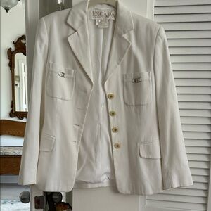 Escada Cream Textured Jacket